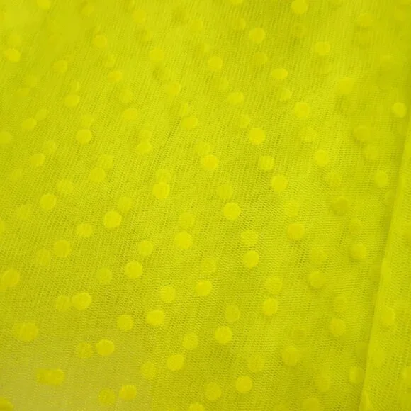 NWT J.Crew Collection Limited-Edition Tulle Midi Bright Kiwi Polka Dot Skirt 10 - Picture 7 of 8